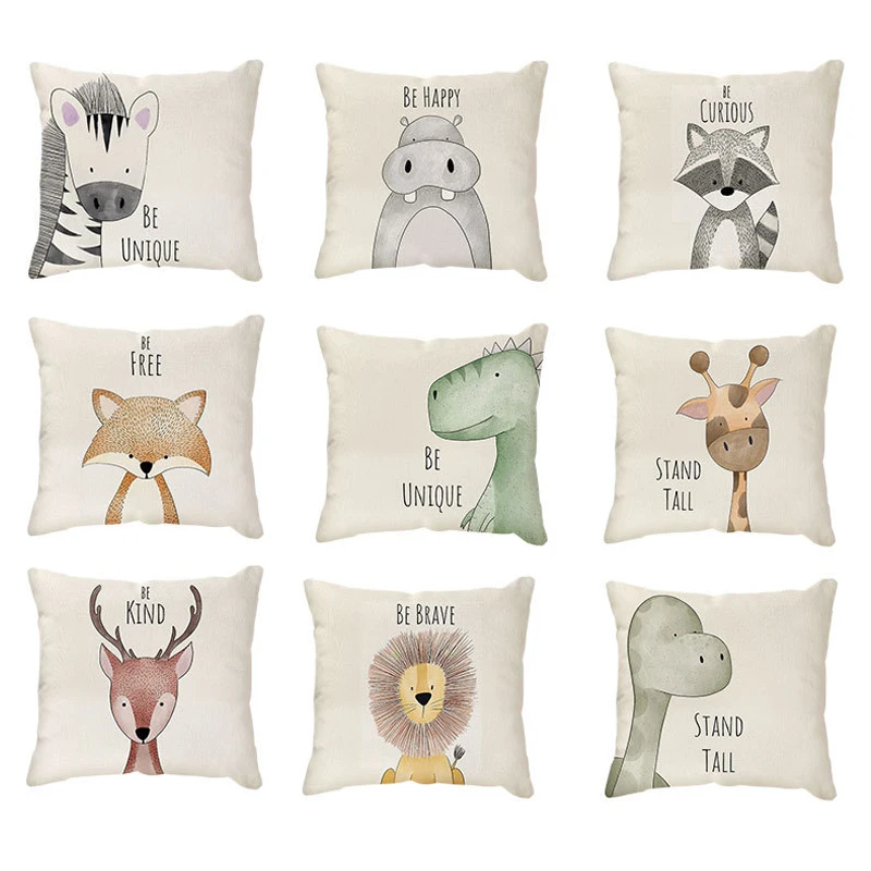 

Cartoon Animal Pillow Case Home Decoration Throw Pillow Cover Sofa Cushion Cover Car Cushion Pillow Cover Bed Cushion Cover