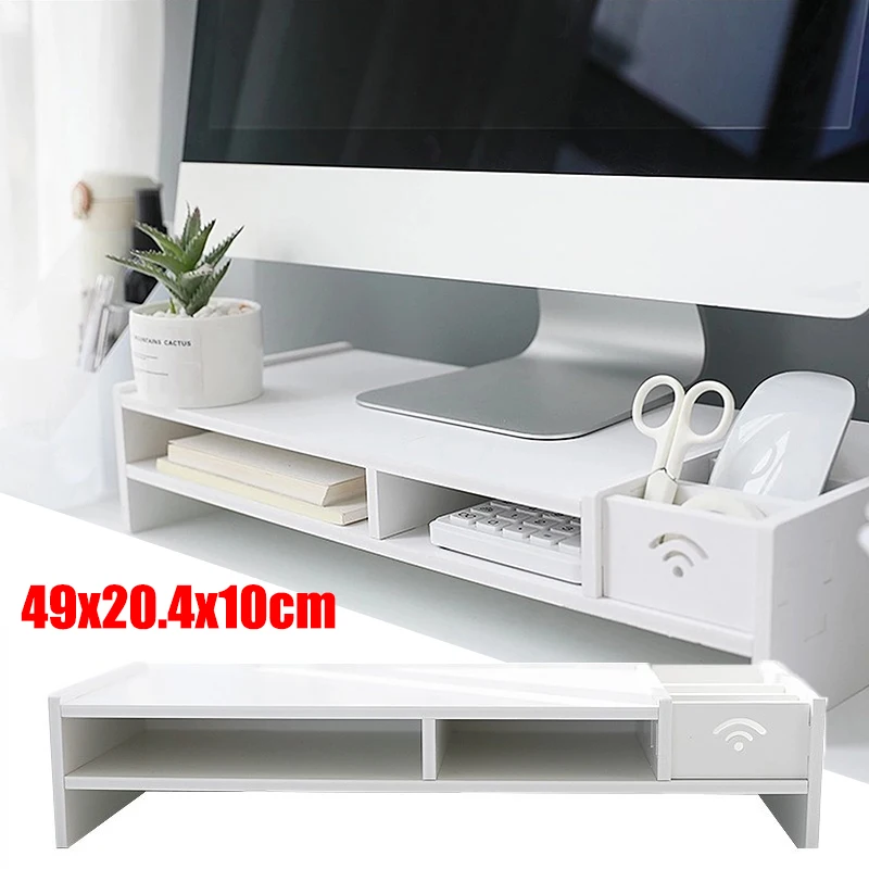 

Desktop Multi-Function PC Computer Monitor Stand Computer Monitor Increase Shelf with Storage Drawer Laptop Holder Organizer