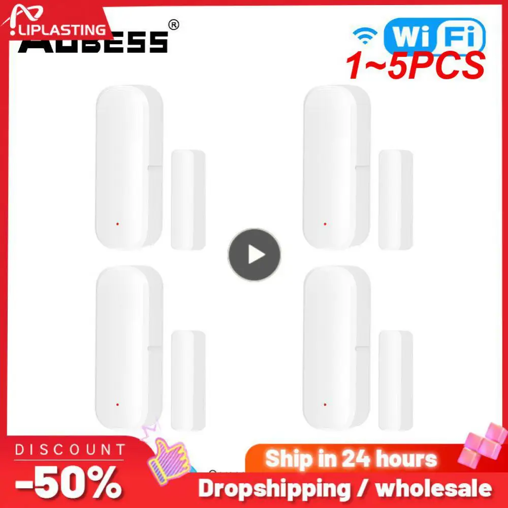 

1~5PCS Tuya WiFi Smart Door Sensor Smart Home Door Open/Closed Detectors Window Sensor SmartLife Works With Home