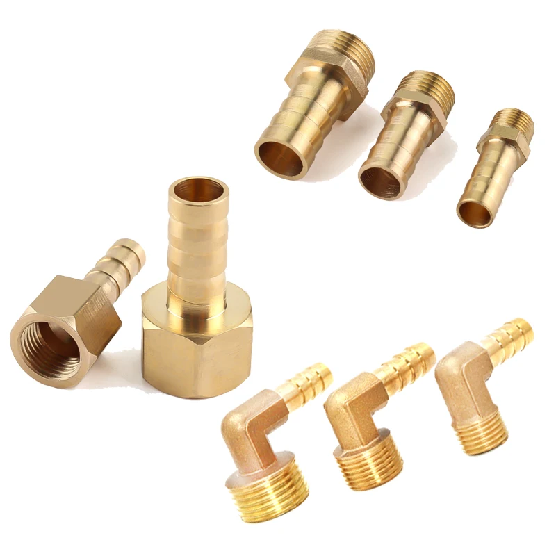 

Pagoda connector 6 8 10 12 14mm hose barb connector, hose tail thread 1/8 1/4 3/8 1/2 inch thread (PT)brass water pipe fittings