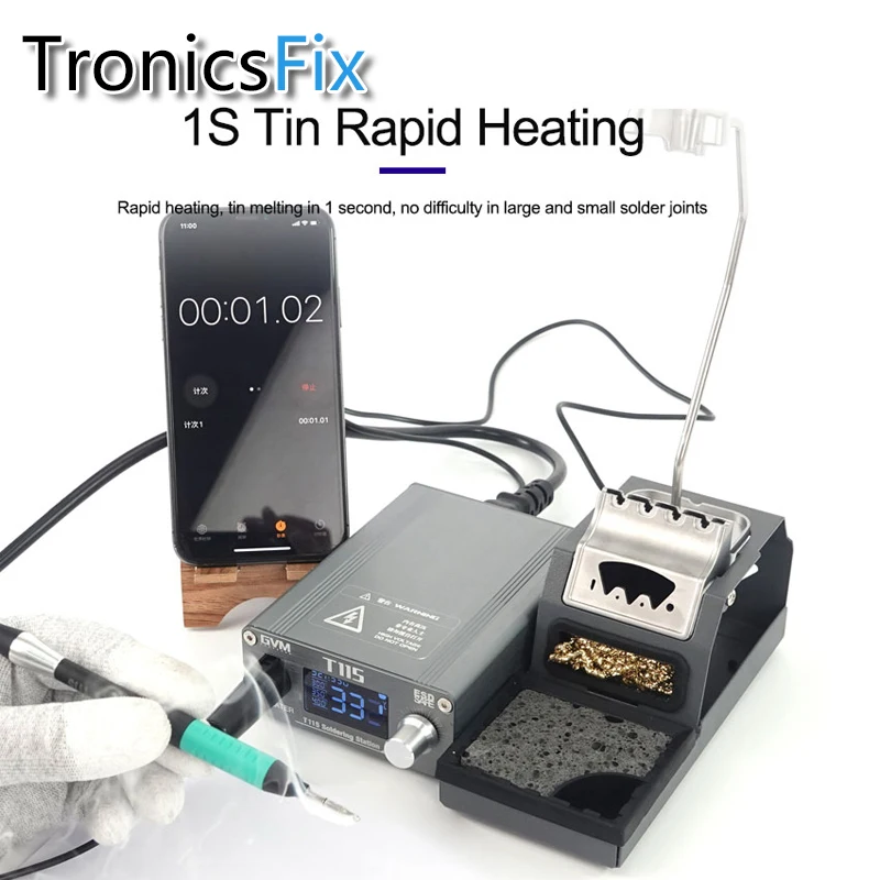 

NEW GVM T115 Mobile Phone Repair Precision Constant Temperature Welding Station Compatible with C115 Series Soldering Iron Tips