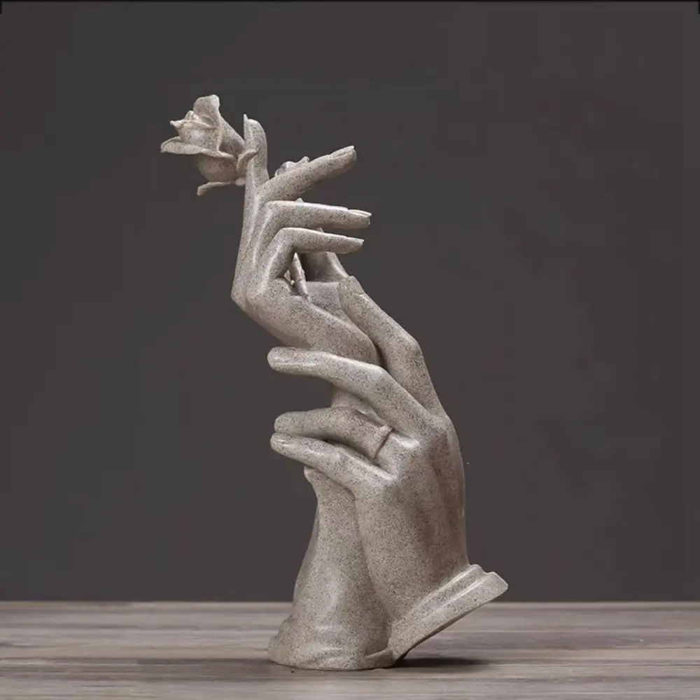 

Ручная роспись Абстрактная ручная статуя из смолы ручная абстрактная Фигурка Скульптура песчаник Золотая Смола настольное украшение домашний декор