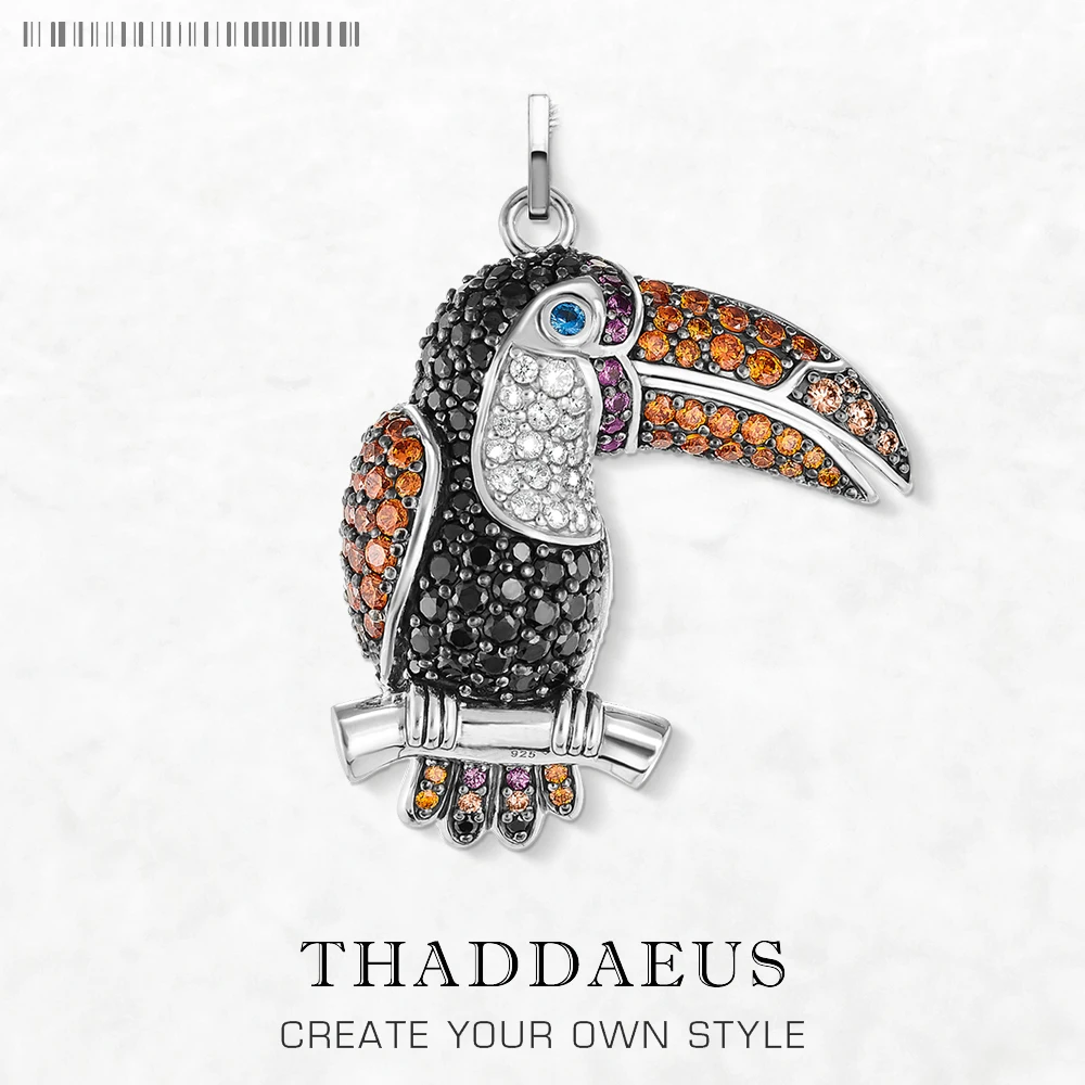 Кулон с разноцветными птицами модное Брендовое ювелирное изделие из