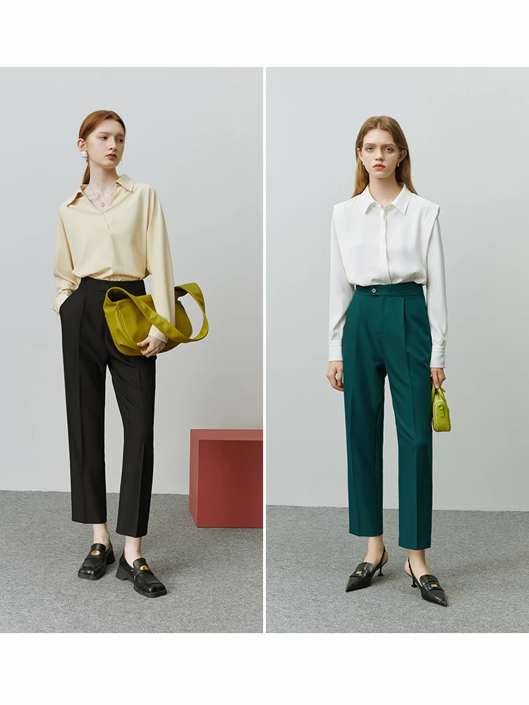 Дизайнерские суженные брюки FSLE Sense женские осенние универсальные прямые