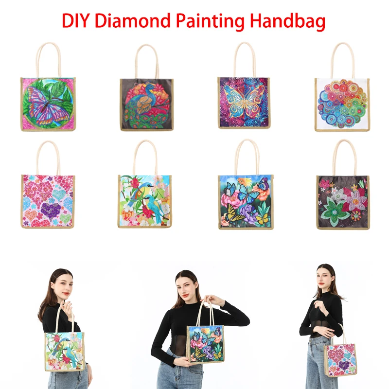 

Женская сумка-Органайзер «сделай сам», складная мозаичная Сумочка для покупок с вышивкой из страз, Домашний Органайзер