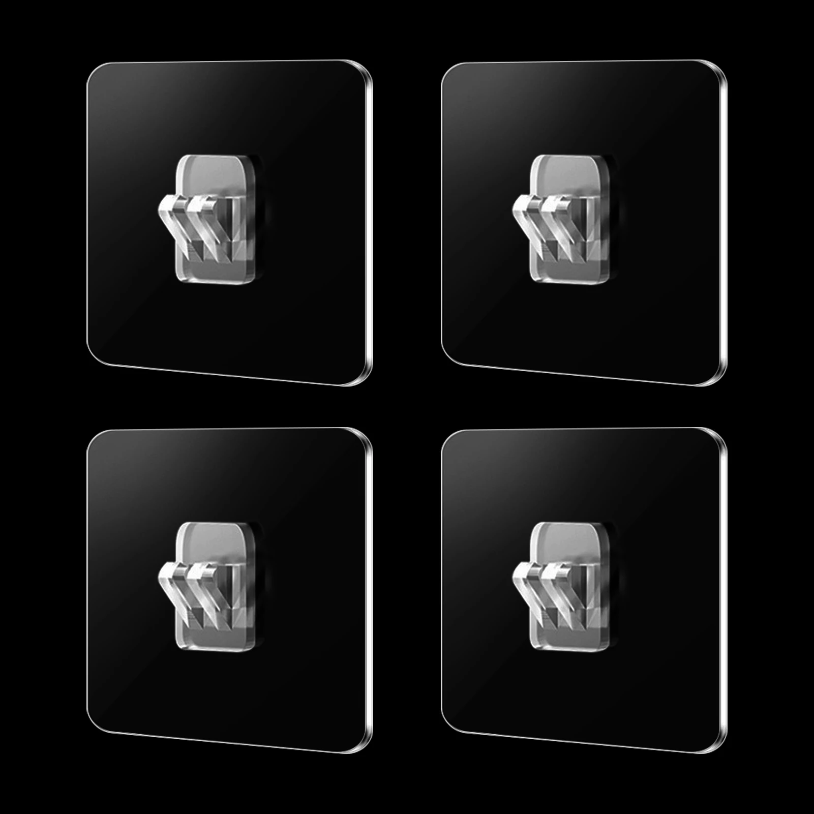 

4 шт., самоклеящиеся настенные держатели для душевой кабины