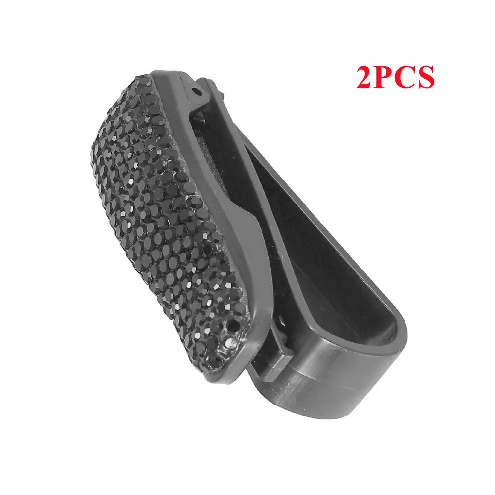 

2pcs 6.5x2x4cm Car Glasses Holder Clip Universal Sun Visor Glasses Hanger Sunglasses Holder Clip Bling For Car