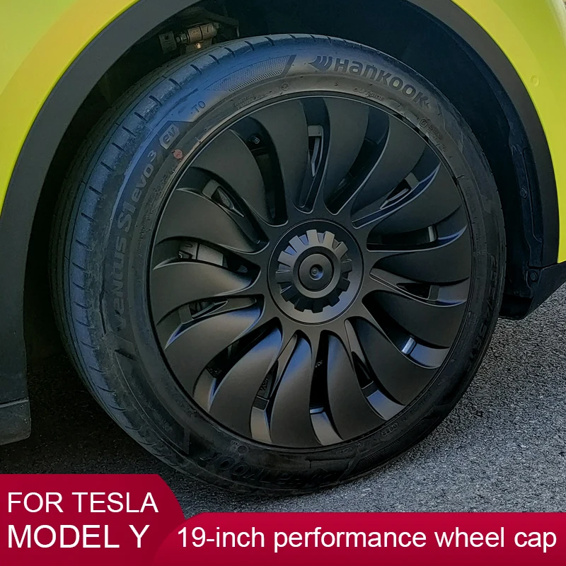 For Tesla Model Y 2020-2023 Hub Cap Performance Replacement Wheel Cap 19 Inch Automobile Hubcap Full Rim Cover Accessories 4PCS