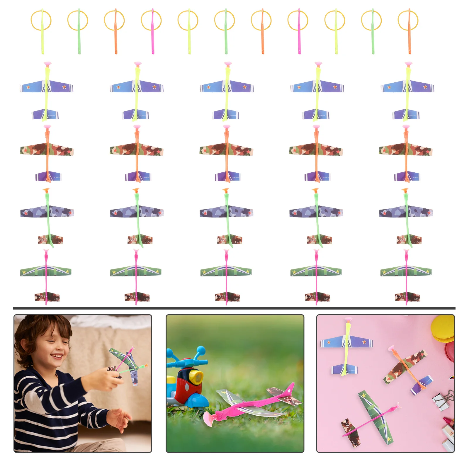 

30 Pcs Kid Toys Plane Outdoor Kids Throwing Airplane Plaything Pp Model Parent-child Interactive Planes