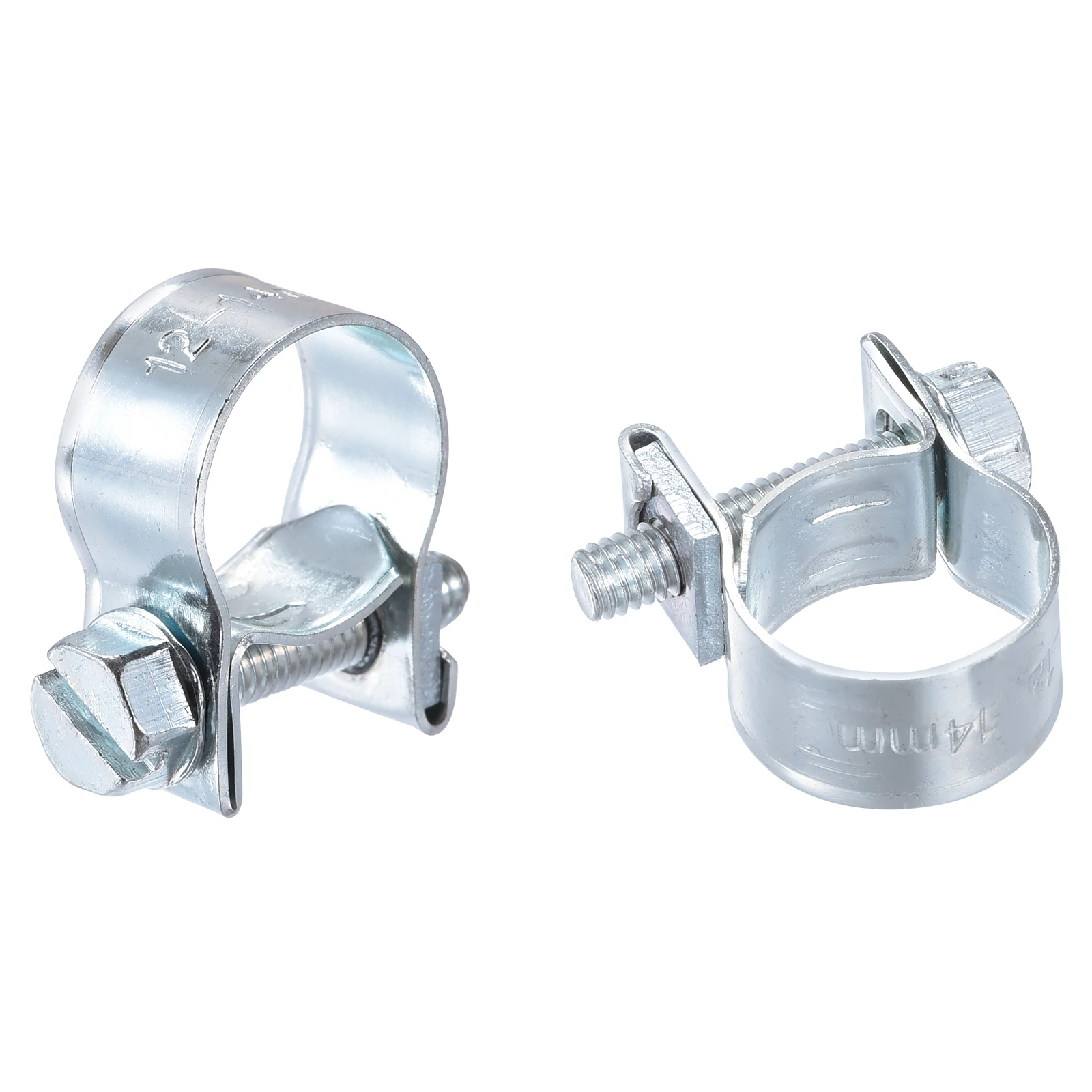 

Uxcell 12-14 мм Мини фотоэлектрический зажим оцинкованный стальной топливный зажим 12 шт.