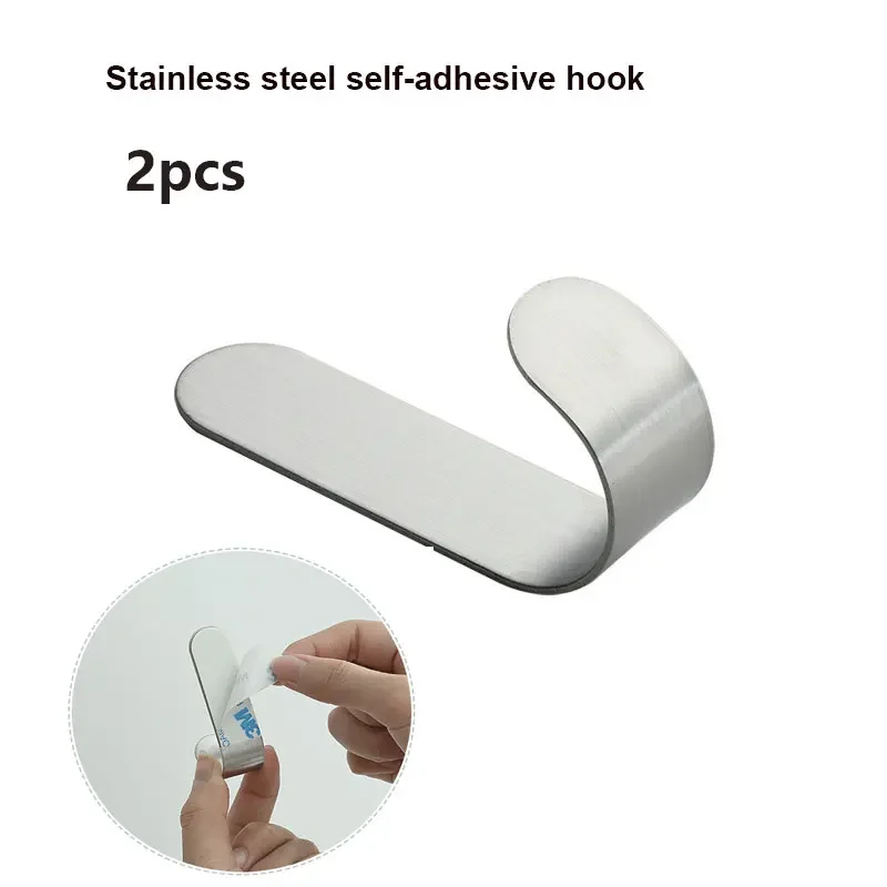 

2 шт. самоклеящиеся крючки из нержавеющей стали