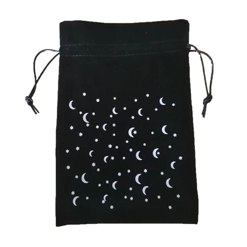 

Бархатная игрушка на шнурке для дома, черный аксессуар для настольных игр, мешочек для бижутерии, сумка для хранения Таро, карт, развлечений ...