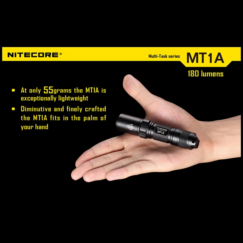 Мини-вспышка NITECORE MT1A 180 лм 6 режимов освещения с CREE XP-G2 R5 светодиодный портативный
