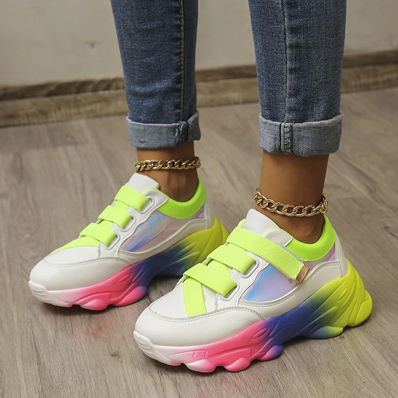 Женские кроссовки на платформе Корейская женская обувь Женская теннисная