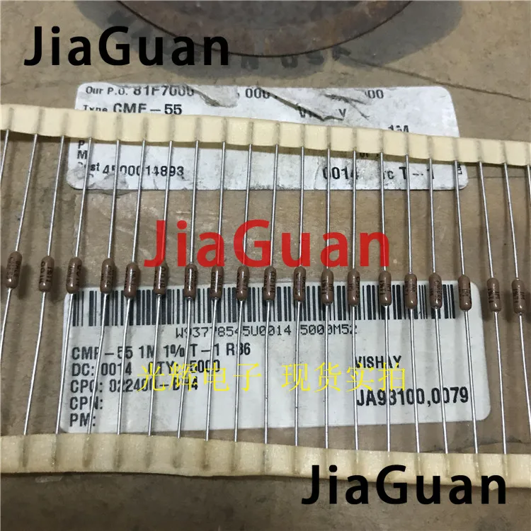 

20PCS USA VISHAY DALE CMF-55 1M 1% 1/4W 0.25W T1 Axial Resistance Low noise precision metal film resistors CMF55 1 megohm RN55