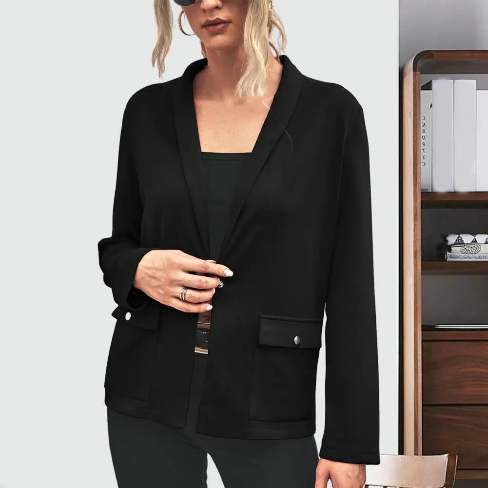 

Women Coat Lapel Long Sleeve Formal Business OL Commute Style Lady Spring Fall Blazer Suit Coat