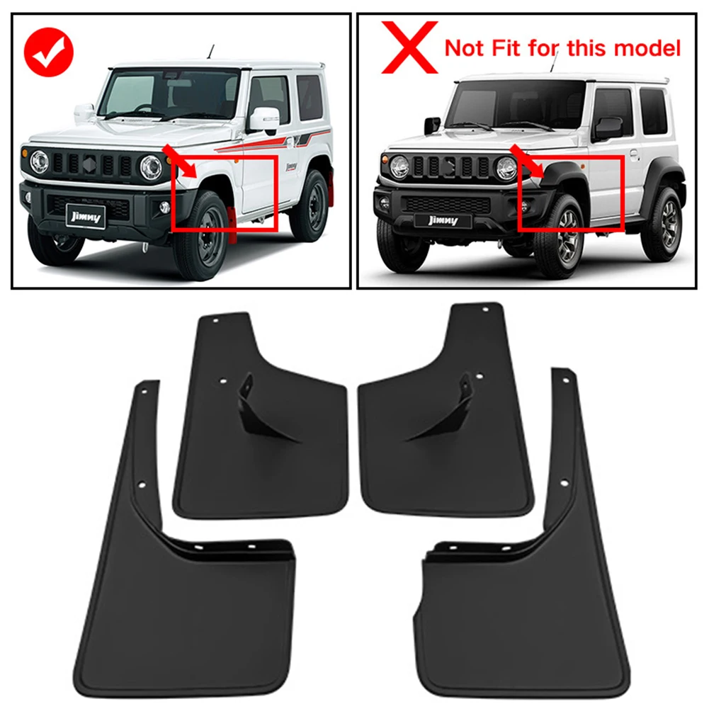 

4 шт. передние и задние грязезащитные щитки для Suzuki Jiminy 2019 2020 2021, изготовлены из качественного материала, прямая замена