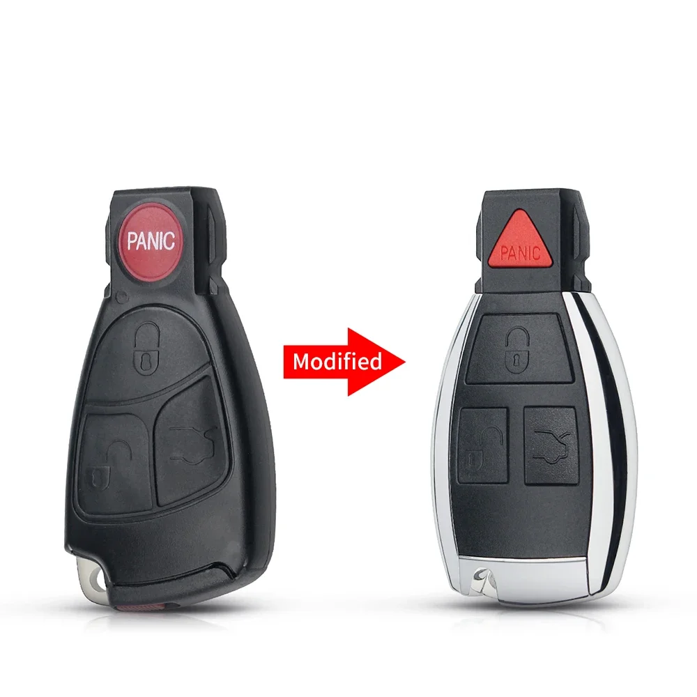 

KEYYOU модифицированный 2/3/4 кнопки смарт-брелок для дистанционного ключа для Mercedes Benz B C E ML S CLK CL Vito замены смарт-ключа