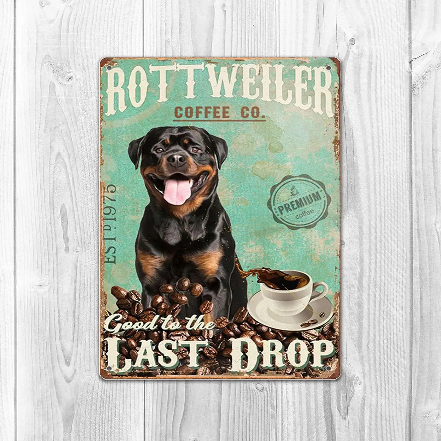 Подарочный постер для любителей Shih Tzu/Rottweller Постер счастливой кофейной компании