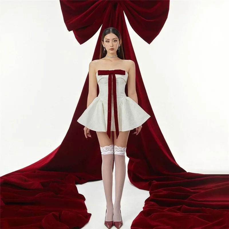 Сексуальное платье без бретелек с высокой талией женское модное осеннее новое