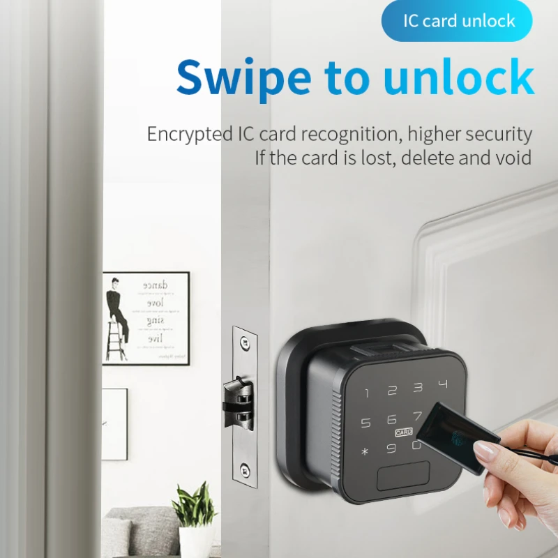 

TUYA Smart Door Lock TTLOCK Latch Wifi Electronic With Fingerprint IC Card Password Key Unlock USB Emergency Charge Zinc Alloy