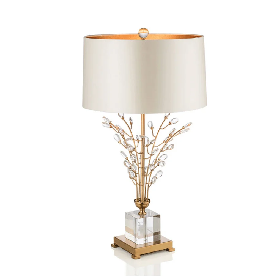 

Креативный светильник в стиле пост-модерн, роскошная Настольная лампа с кристаллами, американская модель, декоративная настольная лампа дл...