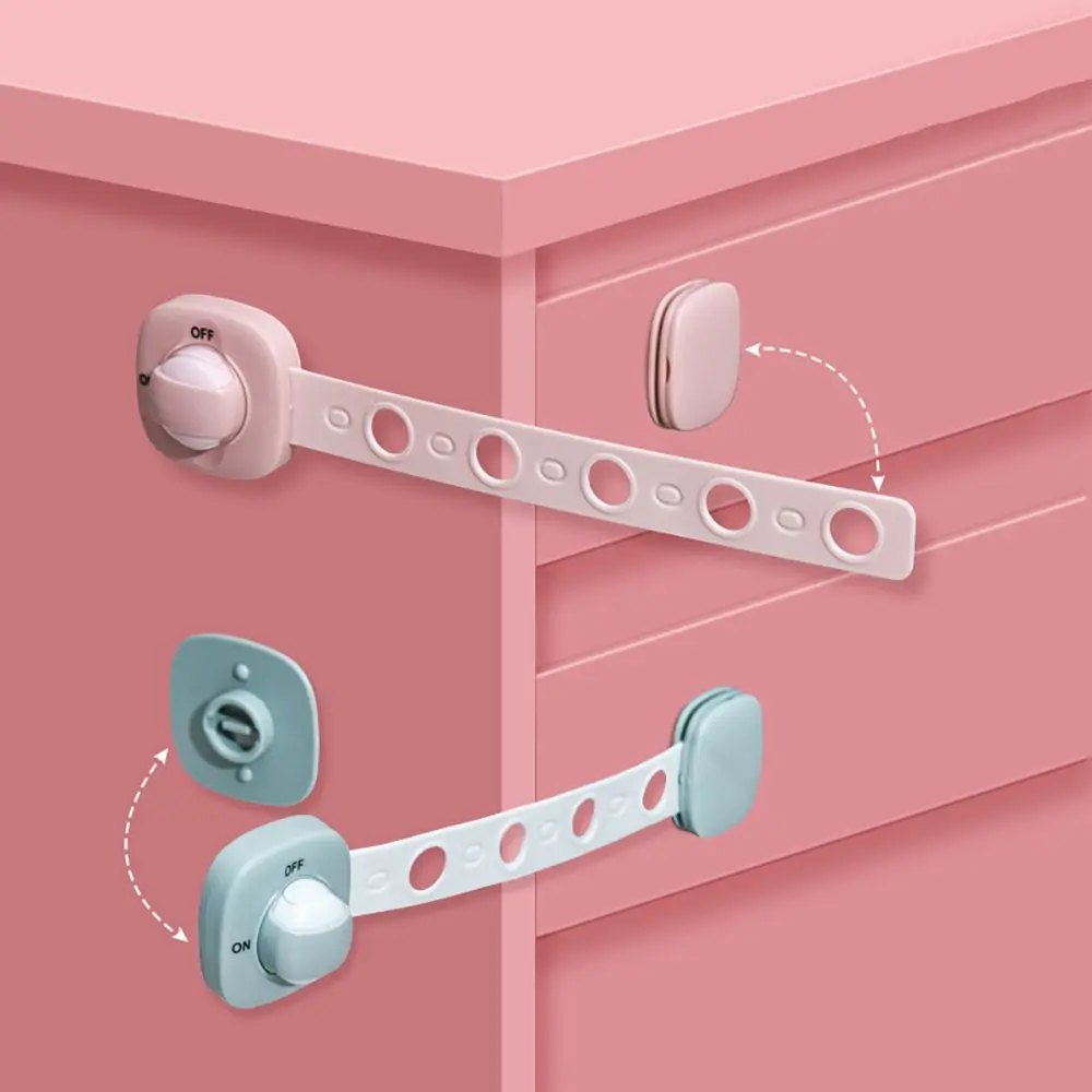 

Cabinet Cupboard Refrigerator Anti Pinch Hand Safety Lock Baby Security Latch Rotary Switch Toddler Kids Protection