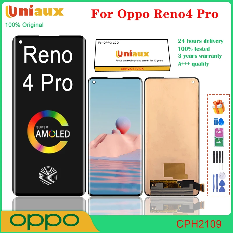 

6.5" Original lcd For Oppo Reno4 Pro LCD Display Touch Screen Digitizer Assembly For Oppo Reno 4 Pro CPH2109 PDNM00 CPH2089 LCD