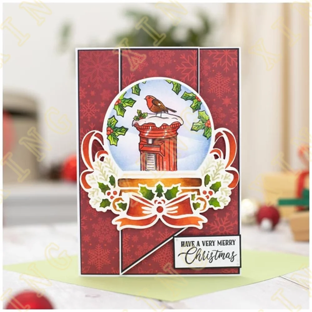 Рождественский трафарет для резки металла украшение скрапбукинга дневника