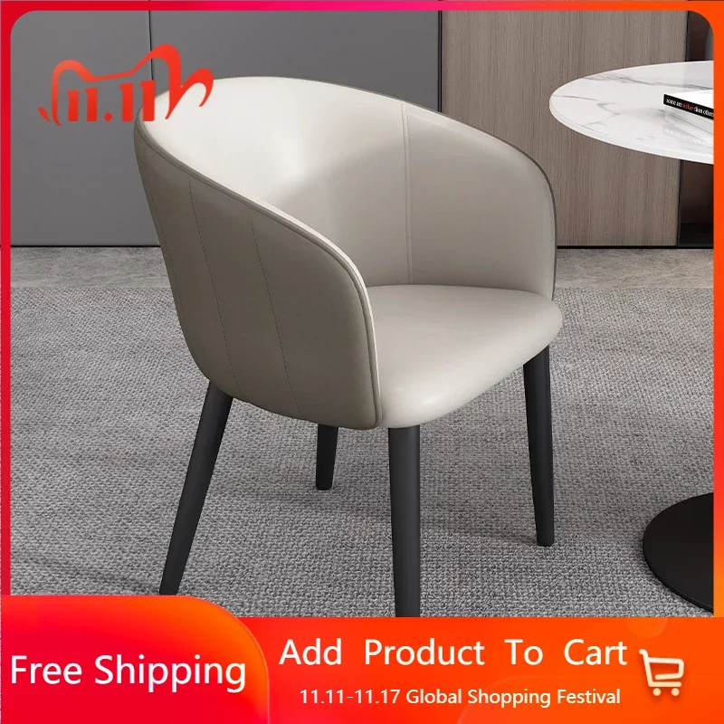 

Italian Modern Dining Chair Nordic Luxury Balcony Simple Kitchen Chairs Backrest Handrail Stuhle Esszimmer Home Furniture LJ50DC