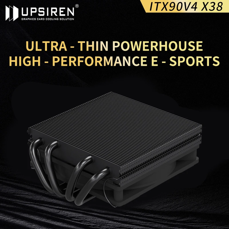 Фото Кулер для процессора UPSIREN ITX90V4 X38 с 4 тепловыми трубками, ультратонкий (37 мм), с нижним потоком воздуха, высокопроизводительный, с поддержкой LGA1851/1700, AMD AM5 №3