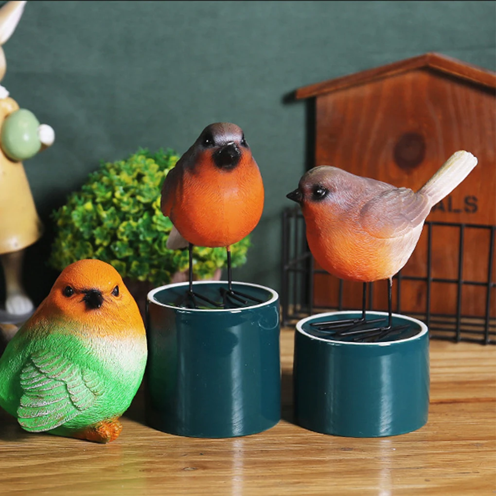 

1 Pair Mockingbird Statue Garden Animal Decoration Farmhouse Figurines Gift