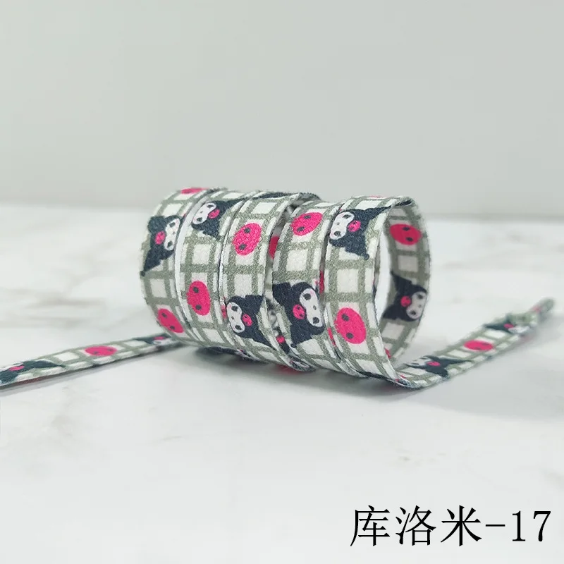 Шнурки Мультяшные Hello Kitty Kuromi Cinnamoroll Melody Печатные аниме граффити модные кроссовки