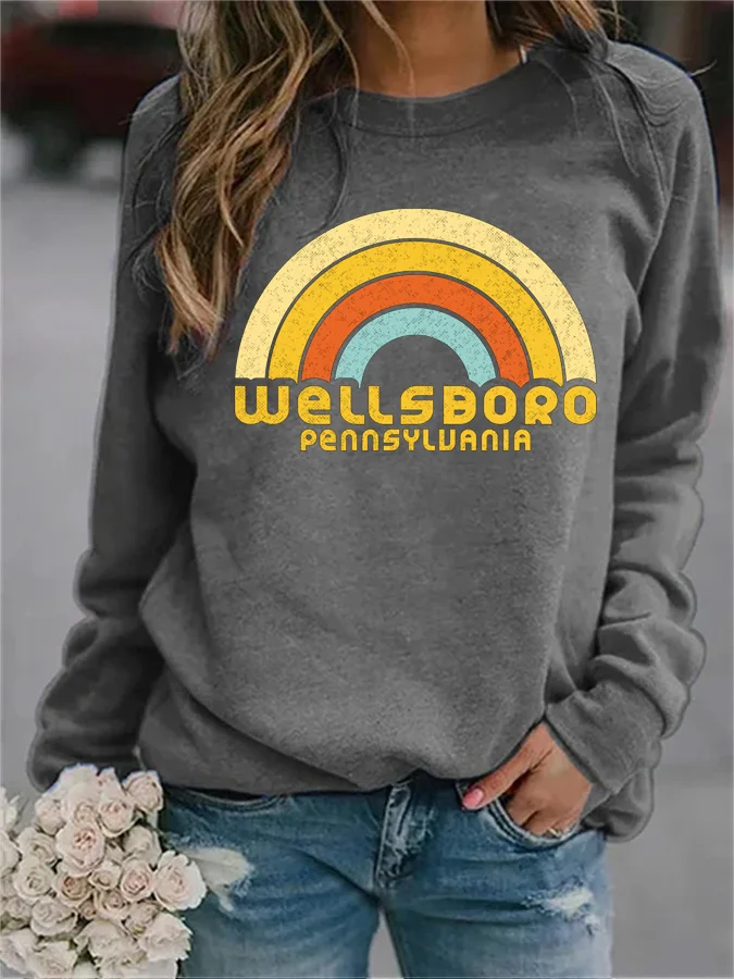 

Wellsboro Pennsylvania Crew Neck Long Sleeve Sweatershirt