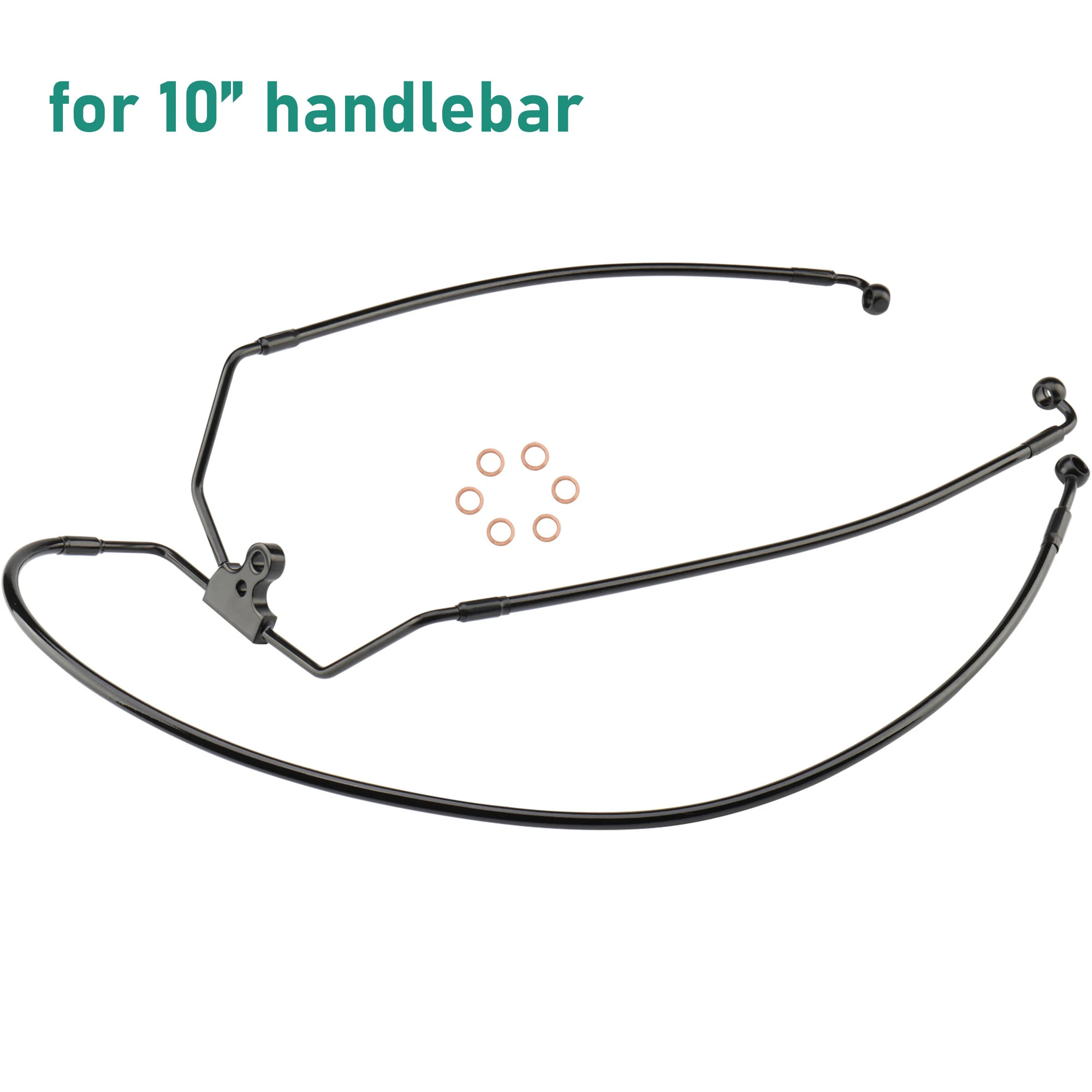 

10-дюймовый тормозной шланг из нержавеющей стали с двойным дисковым тормозом для Harley 1996-2013 Street Electra Glide Road Glide Road King без ABS