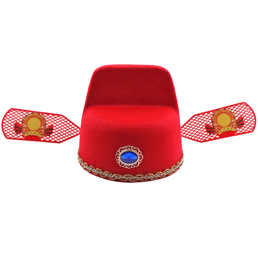 

Hat Chinese Party Costume Style Cosplay Prop Cap Hatsdress Mandarin Traditionalemperor Wedding Funny Oriental Retro Headgear
