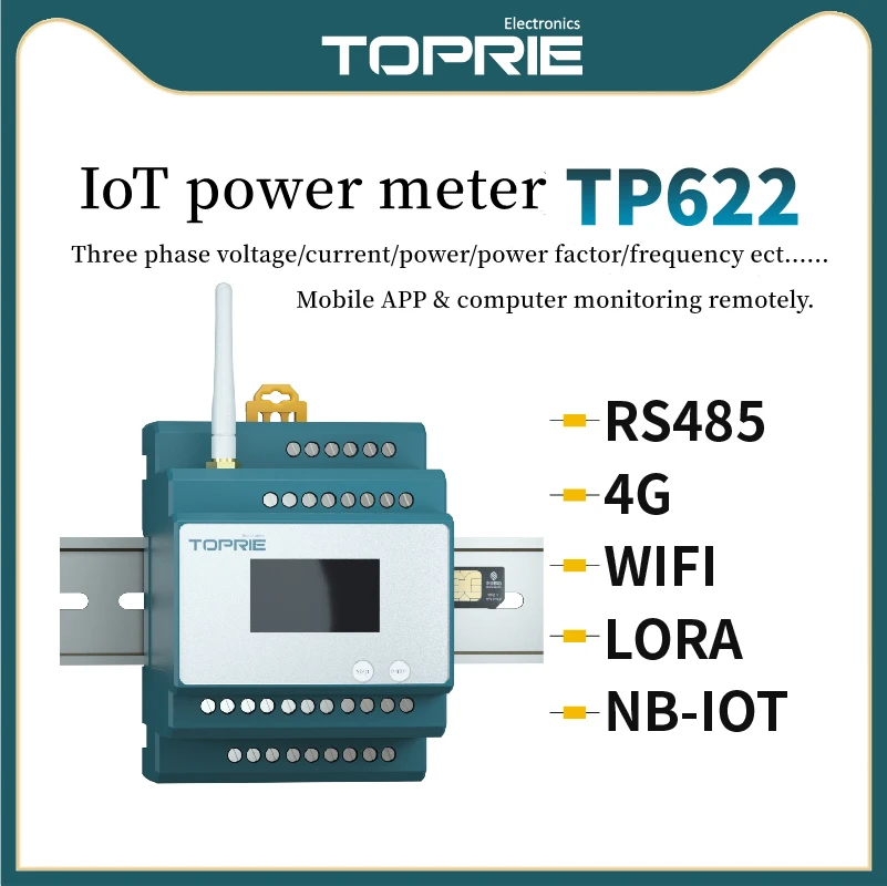 

Многофункциональный измеритель электроэнергии OEM, система солнечной энергии, двунаправленный измеритель электроэнергии IoT LoRA 4G WiFi, цифрово...