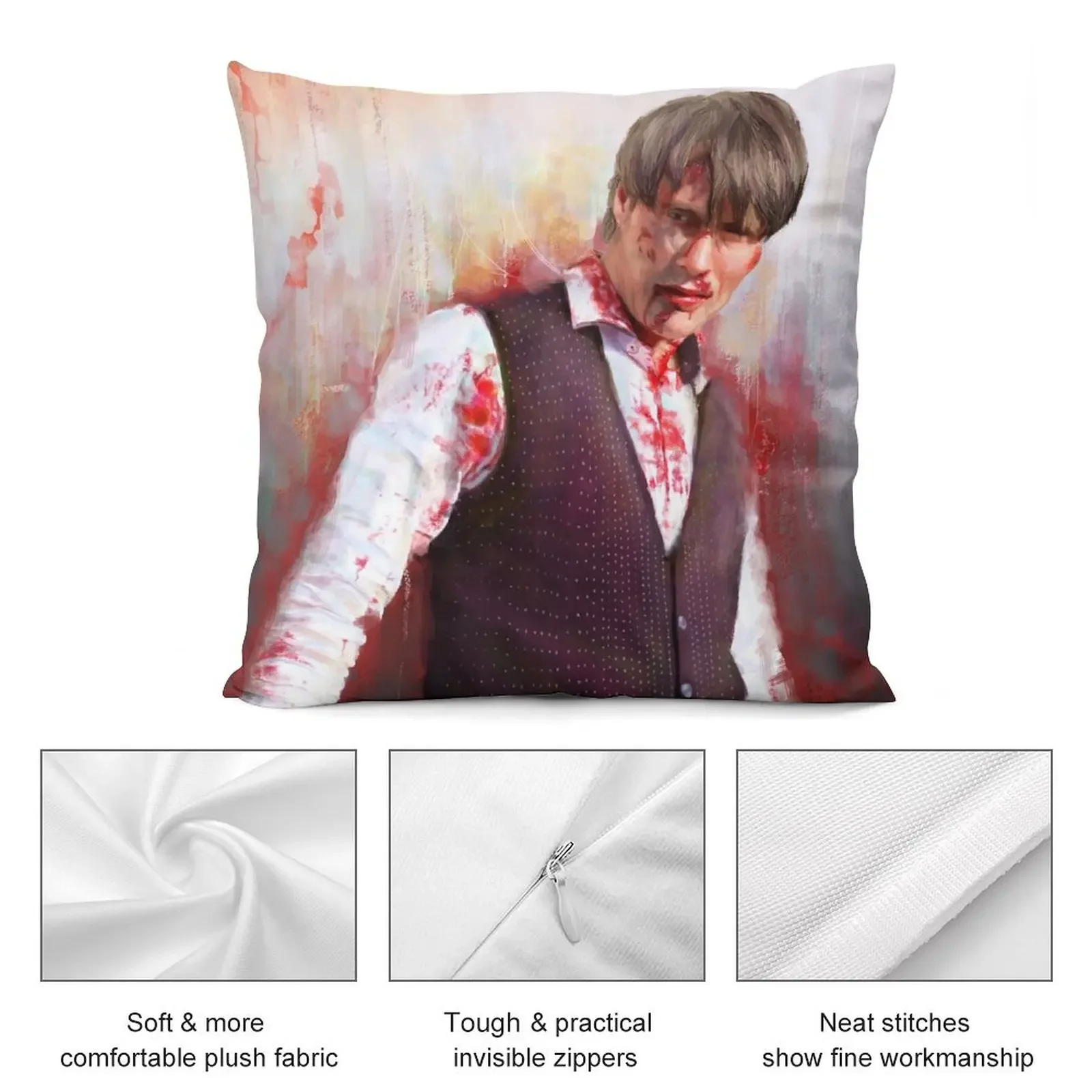 Mads Hannibal Mikkelsen Декоративная подушка Новогодняя наволочка Рождественские