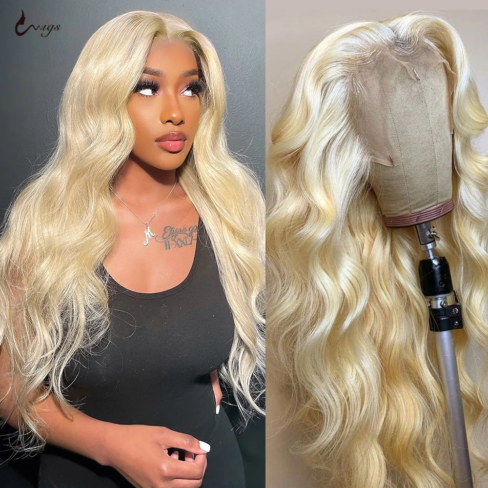 

13x6 Hd Lace Frontal Wig Body Wave Lace Front Wig Human Hair Wigs For Women Blonde 613 Lace Frontal Wig 28 30 Inch Pre Plucked