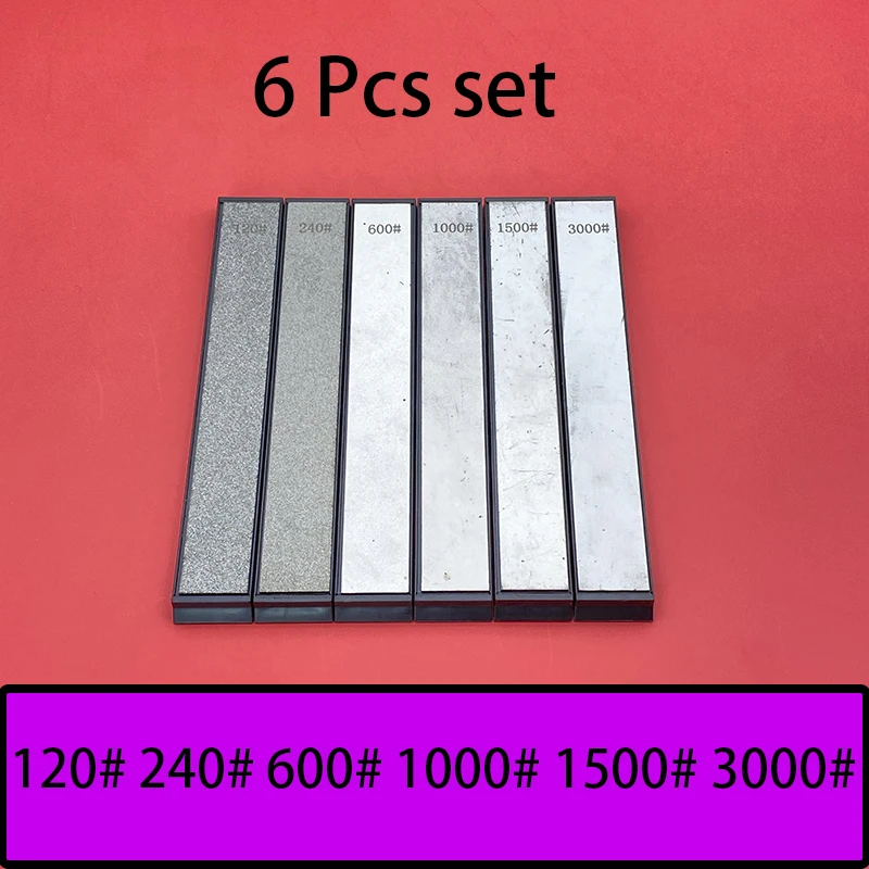 

6pcs Wearable Diamond Whetstone Fixed Angle Knife Sharpener Sharpening Stone Grinders Non-slip Base Set System Honing Polished