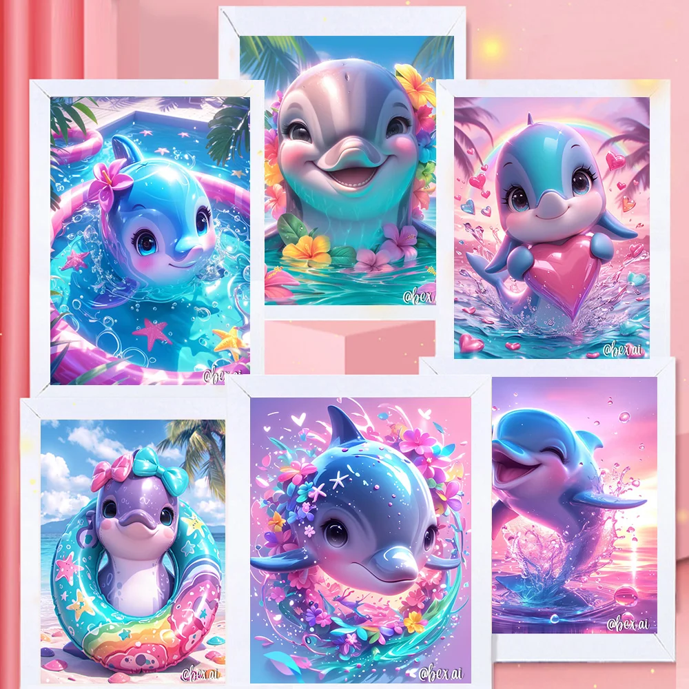 Картина из страз картина мультфильмов модель 5D круглая милая Мозаика сделай сам