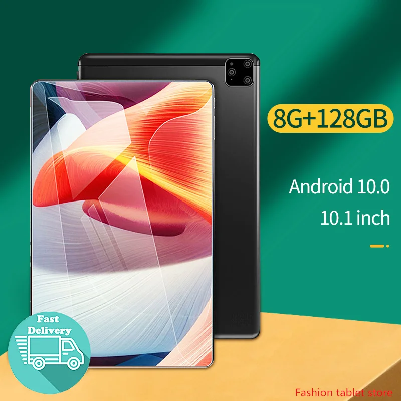 

2022 New 8G+128GB Tablet Android 10.0 Tablet Pc 10.1 Inch Two-in-one Game Online Class Tablet Pc for Men Women Kids Gifts