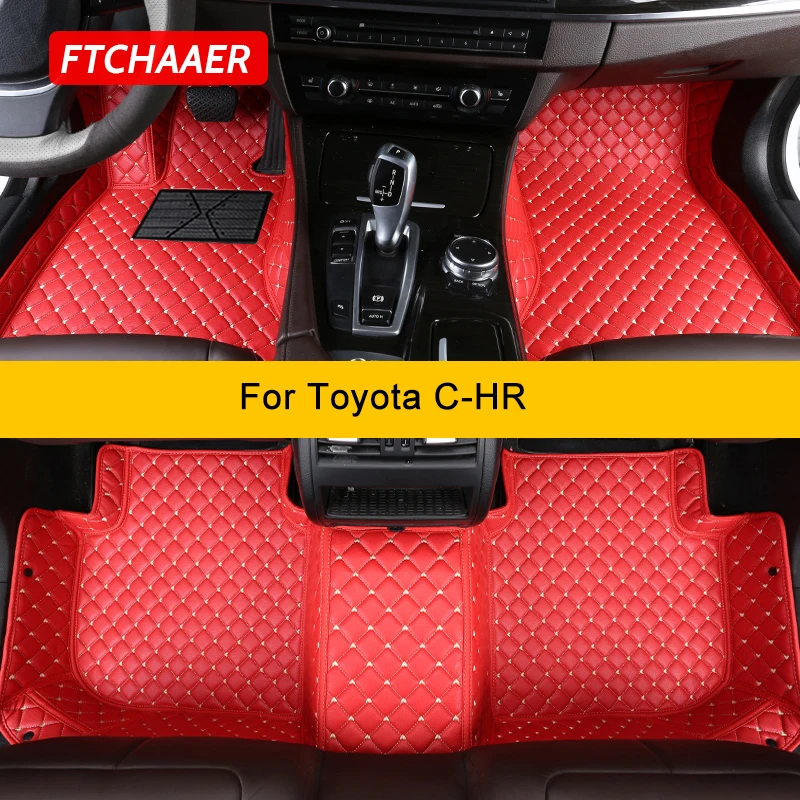 

FTCHAAER Custom Car Floor Mats For Toyota CHR C-HR Auto Carpets Foot Coche Accessorie