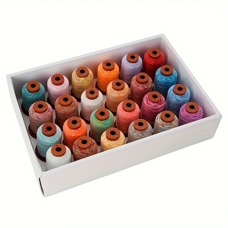 Многоцелевая нить для швейной машины из полиэстера радуги 5000 лет каждая катушка