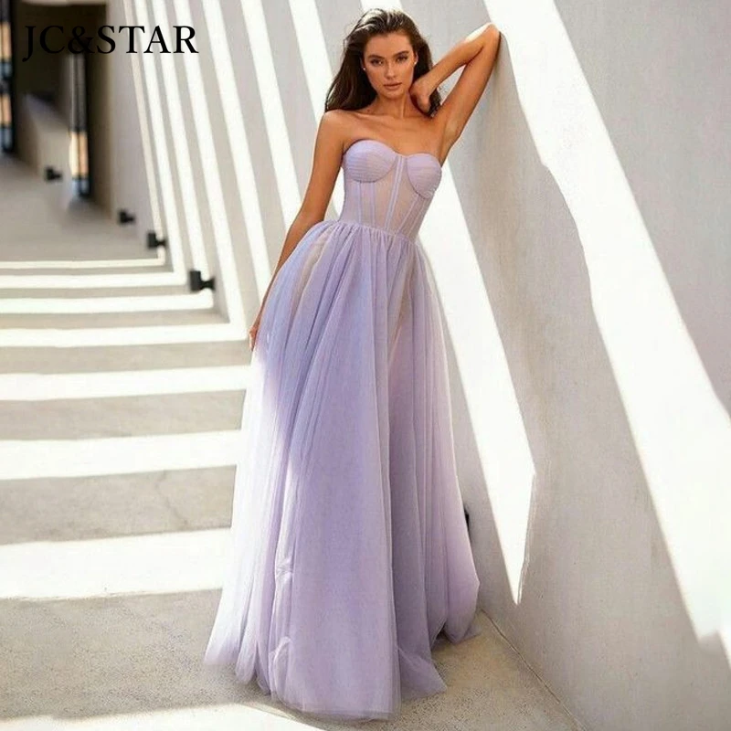 

lilac bridesmaid dresses tulle bodice sexy sweetheart OFF shoulder elegant dress women for wedding party Backless evening gown l