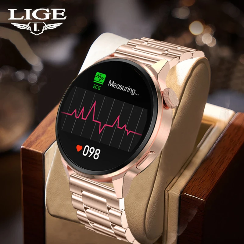 

LIGE Smart Watch Women Men NFC Access Control Bluetooth Call GPS Movement Tracking ECG Heart Rate Monitor Women Men Smartwatch