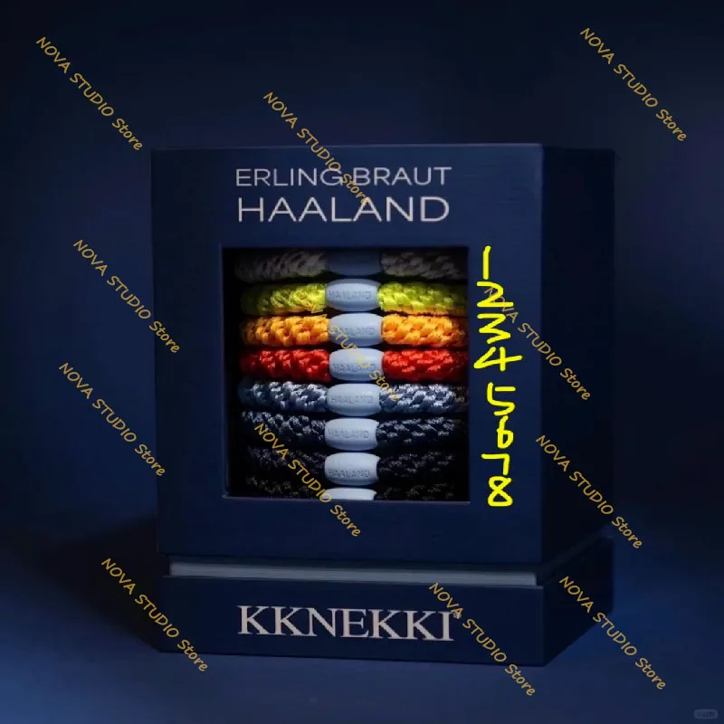 Резинки для волос KKNEKKI Erling Haaland, лимитированная серия, премиум-качество, эластичные, не спутываются, прочные аксессуары, подарочная коробка для коллекционеров (art.: 3920dc72f42ad) - 3920dc72f42ad
