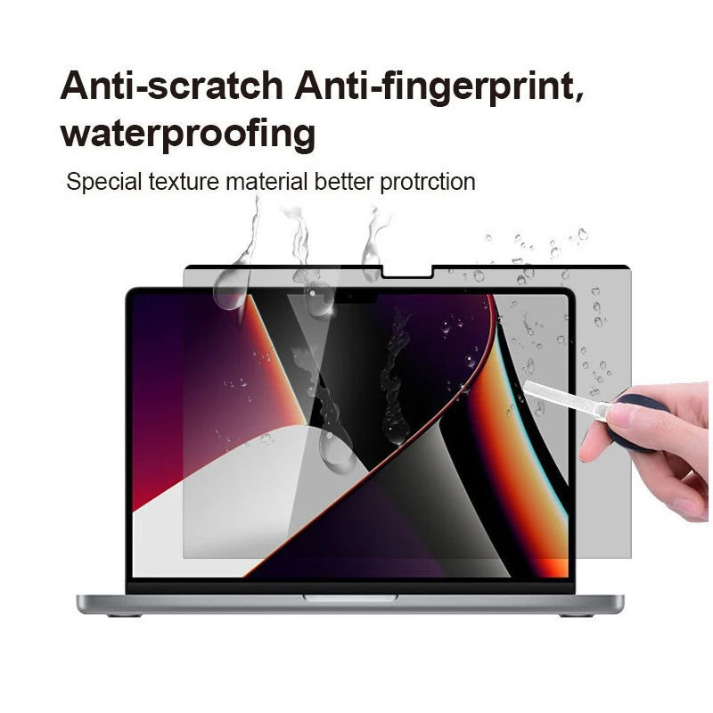 Privacy Screen Protector For Macbook Air 13 A2337 A2681 Pro 14 16 M1 M2 A2442 A2779 A2485 A2780 Anti-spy Magnetic Film Anti-peep images - 6