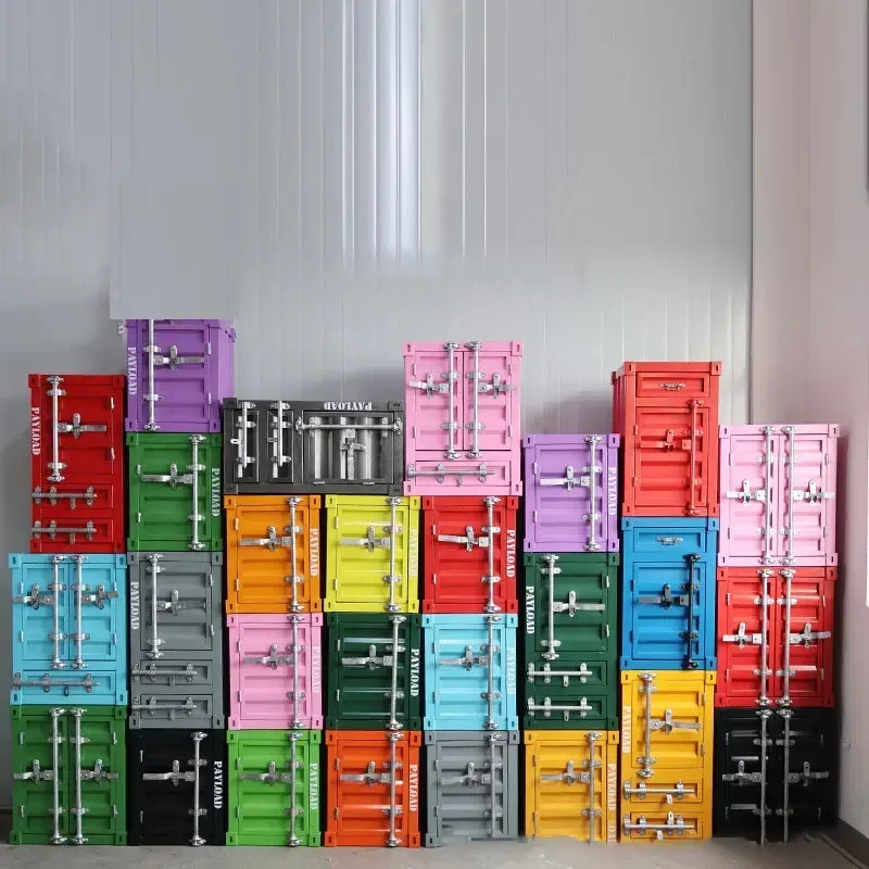 Контейнер для хранения в промышленном стиле прикроватный кофейный столик