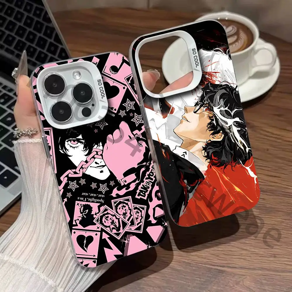Фото Чехол-бампер Game P-Persona 5 матовый для iPhone 17 16 11 12 13 14 15 Pro ProMax Plus Mini №1